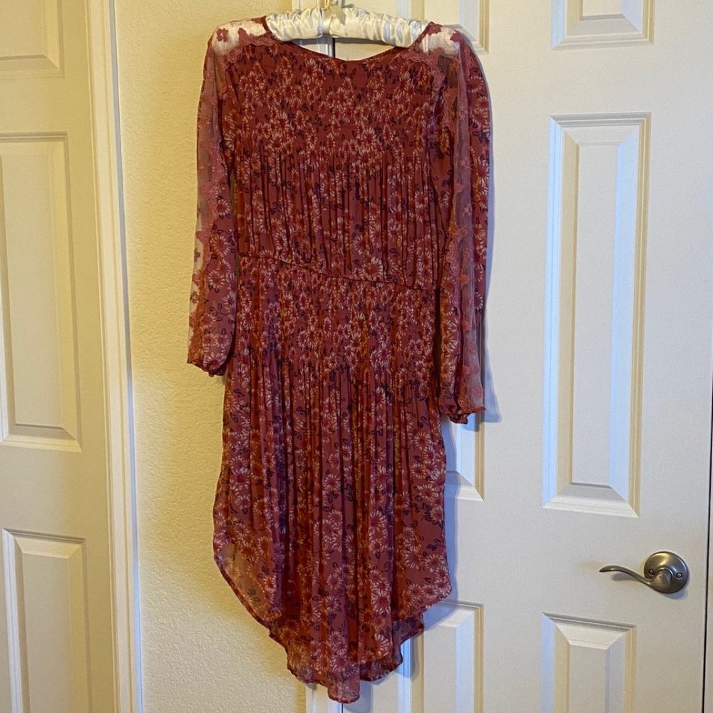 Floral Smocked Dress with Open Back